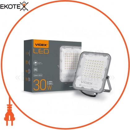 LED прожектор VIDEX PREMIUM 30W 5000K 12-48V Gray