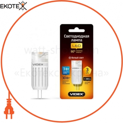 LED лампа VIDEX G4-І 3W G4 4100K 12V, Videx, 23566