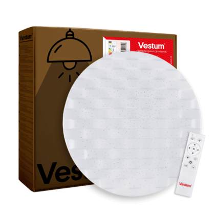 CELL зоряне небо 60W 375*60мм 3000К- 6500К з ДК Срібло, Vestum, VS-91039