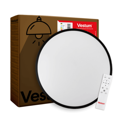 RING матовий 80W 480*60мм 3000К-6500К з ДК чорний, Vestum, VS-91056