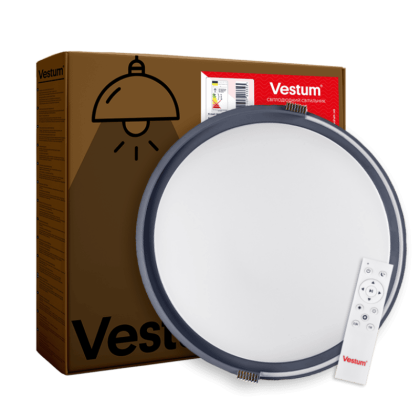 COLISEUM матовий 60W 395*60мм 3000К-6500К з ДК білий з синім, Vestum, VS-91066
