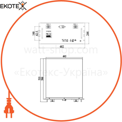 Акумуляторний блок LiFePO4 INVT 5.12kWh/51.2V/100Ah, 1шт