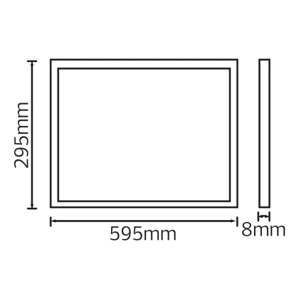 Панель вбудована LED 24W 2700K 1632Lm 165-260V d-297мм. кругла біла, Horoz Electric, 056-003-0024-030