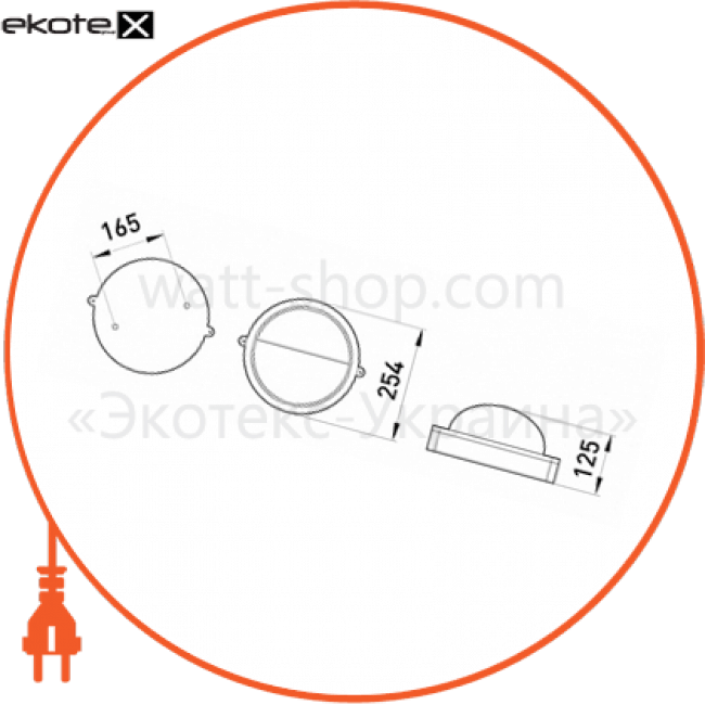 Enext l002021 светильник e.light.1302.1.100.27.white 100w