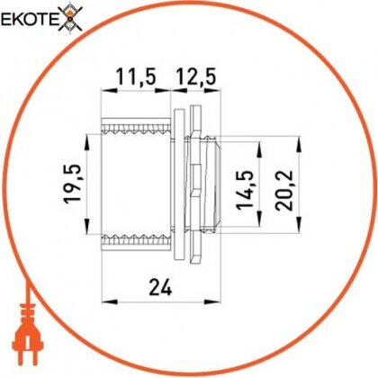 Введення металевий e.industrial.pipe.thread.dir.1/2", різьбовий, Enext, i0580001