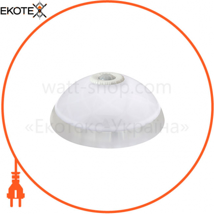 Світильник ERKA 1127D LED-PB, настінно-стельовий з вбудованим і регульованим датчиком руху, 12 W, 6000K білий, IP 20, ERKA, 190820