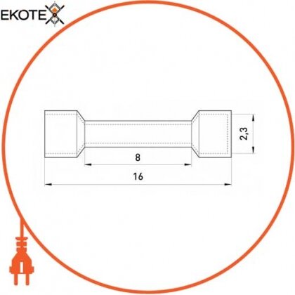 Гільза сполучна ізольована e.splice.stand.rvt.2.yellow 1,5-2,5 кв. мм, жовта, Enext, s4036030