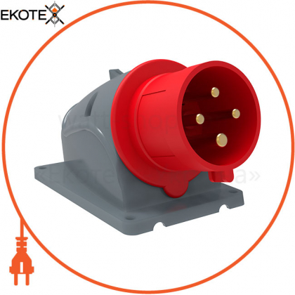 Вилка стаціонарна ССІ-524 32А-6ч/380-415В 3Р+РЕ IP44 MAGNUM IEK, IEK, PSN52-032-4