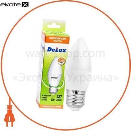 Delux 90009248 лампа светодиодная delux bl37b 7 вт 6500k 220в e27 холодный белый