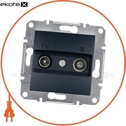 Asfora TV/R Розетка проміжна 1дБ, без рамки антрацит, Schneider, EPH3300371