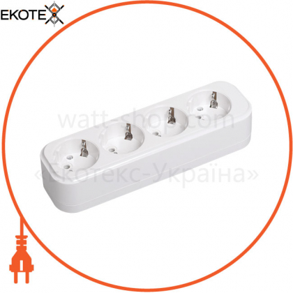 Розетка розбірна переносна К04 4 місця CLASSIC IEK, IEK, KYP11-16-04-00-Z