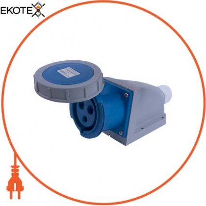 Силова розетка стаціонарна e.socket.123.32.67, 3п., 230В, 32А, IP 67, Enext, i082010