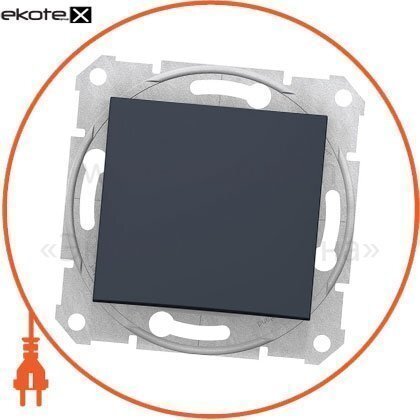 Sedna Перемикач 1 полюсний двонаправлений 16AX, без рамки графіт, Schneider, SDN0400470