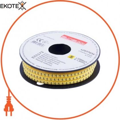 Enext s2037036 маркер кабельний e.marker.stand.0.1.5.5, 0-1,5 кв.мм, 5, 1000 шт
