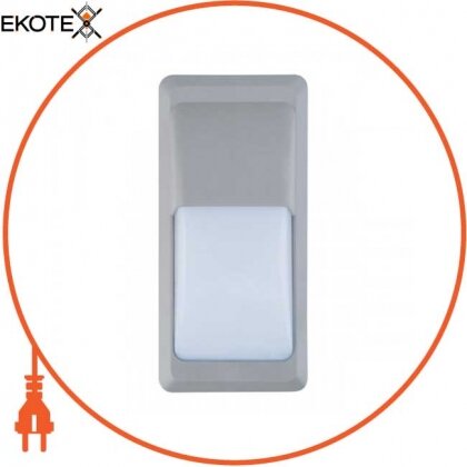 Світильник садово-парк. LED 12W 4200K 480Lm 100-240V IP65 настінний сірий, Horoz Electric, 076-029-0012-010
