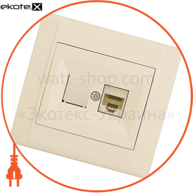 Розетка комп'ютерна САТ 5 + гніздо, Makel, 42010035