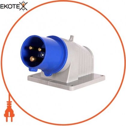 Силова вилка стаціонарна 3Р+Z,16A,IP44, Enext, 3623-220