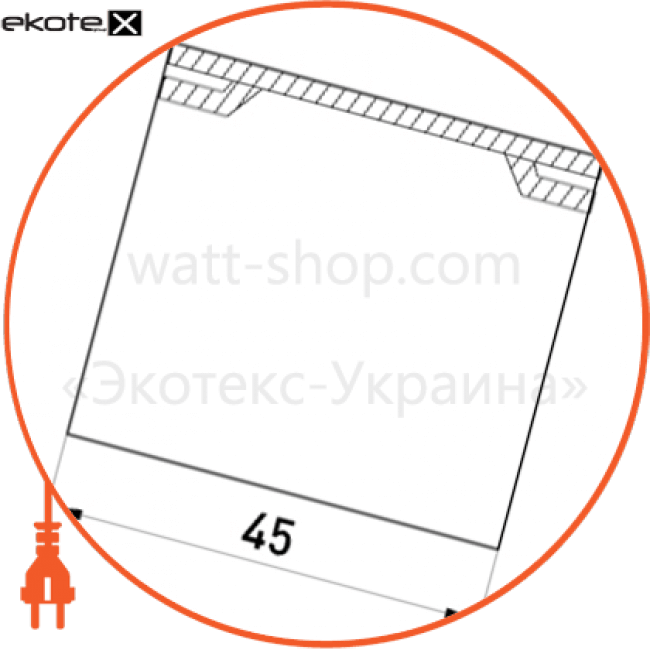 Enext s15033006 соединитель e.trunking.channel.stand.40.25 для короба 40х25мм