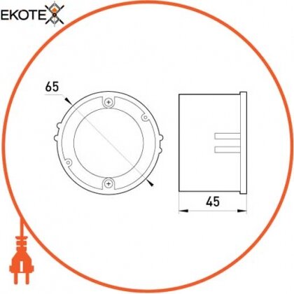 Коробка настановна e.db.stand.209.d65 гіпсокартон, блокова, упор металевий, Enext, s027004