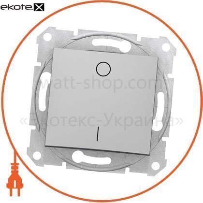 Sedna Перемикач 2 полюсний 10AX, без рамки, алюмінієвий, Schneider, SDN0200160