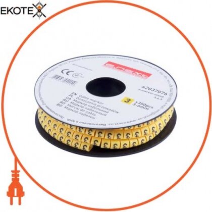 Enext s2037076 маркер кабельний e.marker.stand.3.6.3, 3-6 кв.мм, 3, 350 шт