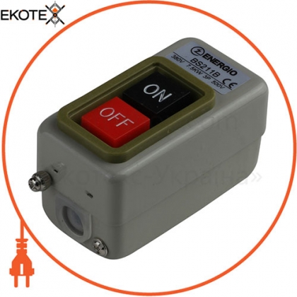 Пост кнопковий ENERGIO BS211B 30A 3P 500B 7,5 кВт, ENERGIO, 60411