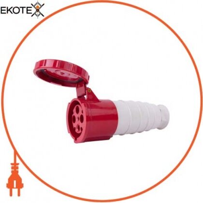 Силова розетка переносна e.socket.pro.4.63, 4п., 380В, IP 67, 63А (234), Enext, p012024