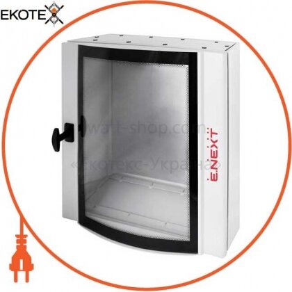 Корпус металевий e.mbox.industrial.p.60.180.20.gl IP55 з монтажною панеллю (600?1800?200), зі склом, Enext, CPD6018020M