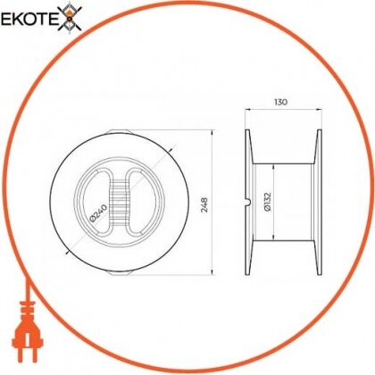 Enext s042203 пластиковая катушка e.f.es.rxj.06, для намотки кабеля