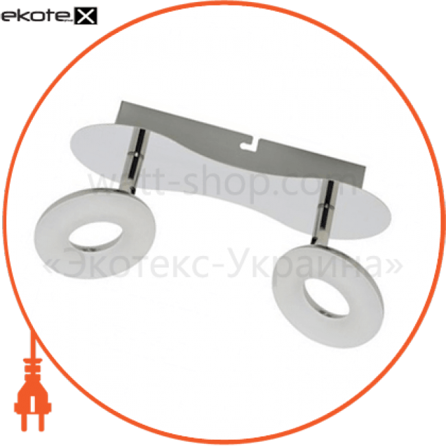 Світильник потолочний декор. 250mm SMD LED 2*5W 4000K хром 2x400lm 220-240v, Horoz Electric, 036-004-0003
