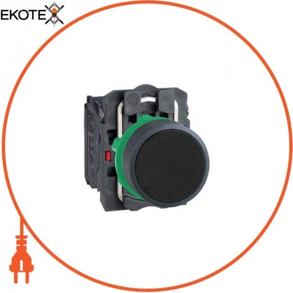 Кнопка 22 мм чорна з поверненням, Schneider, XB5AA25