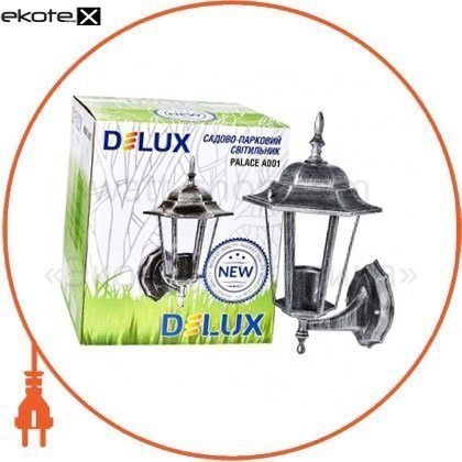 Delux 90011333 светильник садово-парковый palace a001 60вт е27 черный-серебро