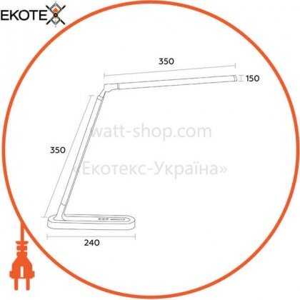EUROLAMP LED Світильник настільний у стилі модерн 7W 4000K чорно-білий, Eurolamp, LED-TLP-4(BW)