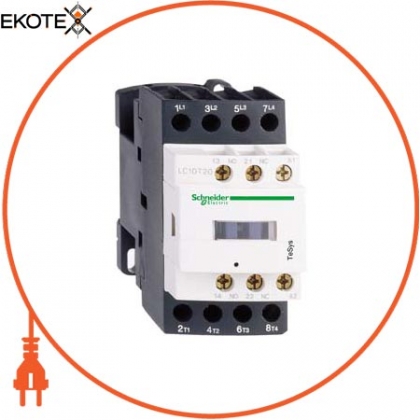 TeSys D contactor - 4P (2 NO + 2 NC) - AC-1 - <= 440 V 20 A - 440 V AC coil, Schneider, LC1D098R7