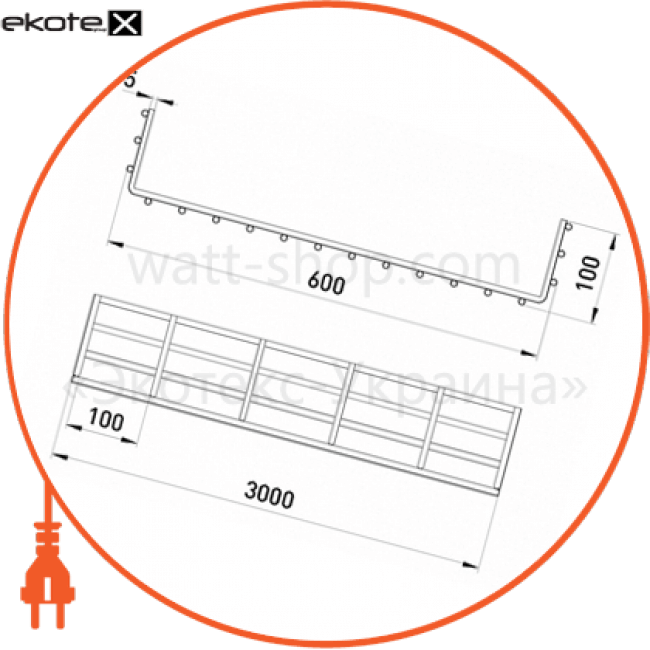 Enext ATK-60-25 лоток проволочный 600х100 5.0 мм, длина 3 м