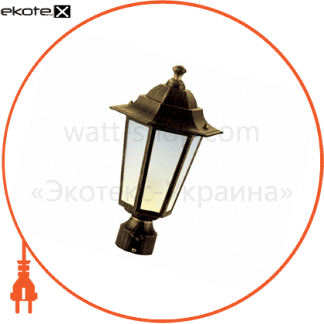 світильник садово-парковий PALACE A03 60Вт Е27 чорний-золото, Delux, 10103961