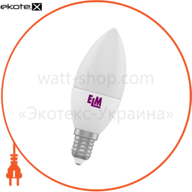 С37 6W PA10 E14 3000 ELM, ELM, 18-0091