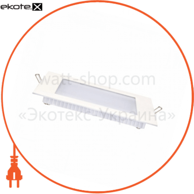 Панель вбудована LED 6W 2700K 270Lm 165-260V 113,5мм. квадратна біла , Horoz Electric, 056-005-0006-010