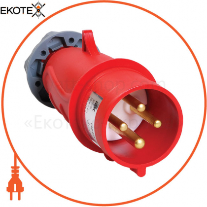 Вилка переносна ССІ-024 32А-6ч/380-415В 3Р+РЕ IP44 MAGNUM IEK, IEK, PSN02-032-4