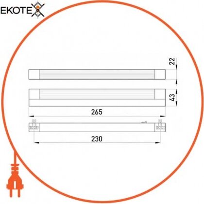 Enext l001047 светильник люминесцентный e.lum.ch.1301.1.6 с электронным балластом с лампой т5