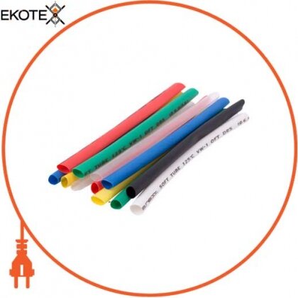 Enext s063003 набор трубок термоусадочных e.termo.stand.set.6.3, (8 цветов), 100 мм, 24 шт.