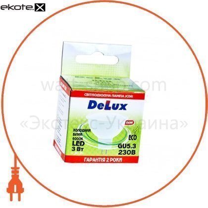 Delux 90011746 лампа светодиодная delux jcdr 7вт 4100k 220в gu5.3 белый