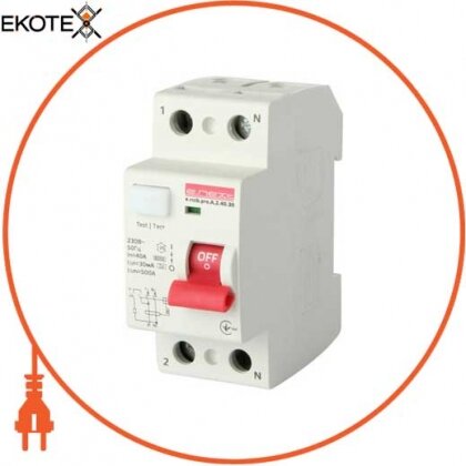 Enext p080003 выключатель дифференциального тока e.rccb.pro.a.2.40.30, 2р, 40а, 30ма, тип а