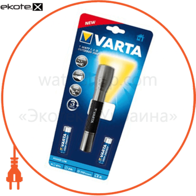 Varta 17629101421 фонарь varta outdoor pro led 2aa 1watt (17629101421)