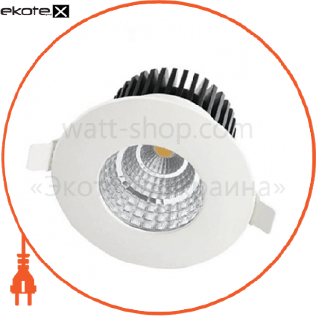 Horoz Electric 016-029-0006-010 светильник встраиваемый led ip65 6w 4200k 410lm 100-240v d-90мм белый круг.
