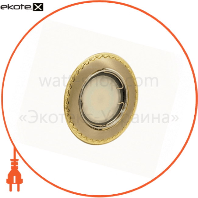 Delux 10082401 светильник точечный поворотный delux hdl16138r 50вт g5.3 титан-золото-хром