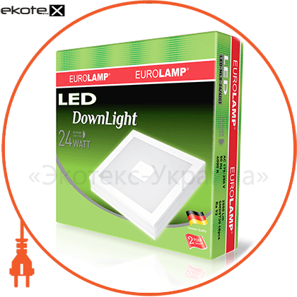 Eurolamp LED-NLS-24/(С) led светильник квадратный накладной downlight new 24w 4000k