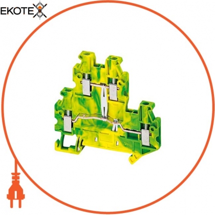 Schneider NSYTRV24DPE linergy клеммн.блок с заземл. - 2,5мм? 2-уровн. 1x1 винт. - зелёный-жёлт.