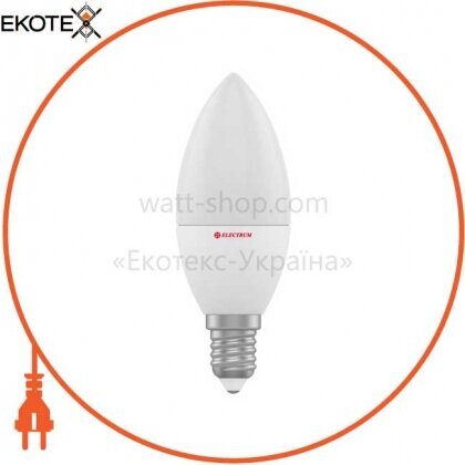 Electrum A-LC-0812 лампа светодиодная свеча lc-10 4w e14 3000k алюмопластиковый корп. a-lc-0812
