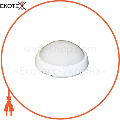 Elcor 713010 светодиодный светильник жкх накладной влагозащищённый elcor 713010 круг 8вт (180x180) 4200k 600лм ip54